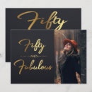 Search for black and gold 50th birthday invitations Glam