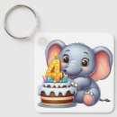 Search for birthday party invitation key rings Cartoon elephant cake