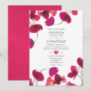 Search for red poppies wedding invitations Modern