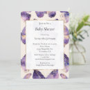 Search for purple and gold butterfly baby shower invitations For her