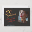 Search for elegant red and gold birthday invitations Fifty