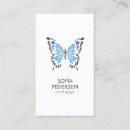 Search for blue butterfly business cards Salon