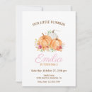 Search for white pumpkin birthday invitations Floral