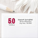 Search for birthday celebration return address labels Happy 50th