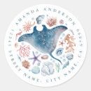 Search for stingray stickers Under the sea