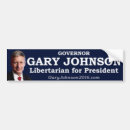 Search for gary johnson for president bumper stickers Libertarian
