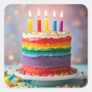 Search for birthday cake stickers Rainbow