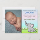 Search for elephant birth announcement cards Boy