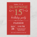 Search for red and gold quinceanera invitations Quinceañera