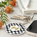 Search for chequered round key rings Vintage