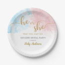 Search for gender reveal plates Pink