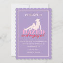 Search for purple hens party invitations Bride