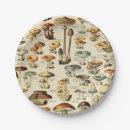 Search for mushrooms paper plates Vintage