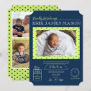 Search for two sided birth announcement cards Blue