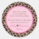 Search for leopard baby shower stickers Pink