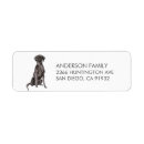 Search for black labs return address labels Watercolor