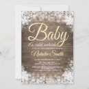 Search for rustic winter wonderland invitations Baby its cold outside