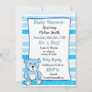 Search for blue bear baby shower invitations Animals