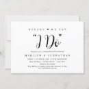 Search for before they say i do invitations Black and white