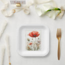 Search for red flower plates Vintage