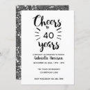 Search for silver 40th birthday invitations Trendy