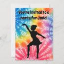 Search for tie dye party invitations Girl