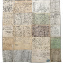 Search for french script shower curtains Handwriting