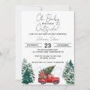 Search for red truck baby shower invitations Snow