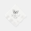 Search for dog cocktail wedding napkins Puppy