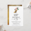 Search for 100th birthday invitations Elegant