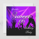 Search for dance sweet 16 invitations Purple