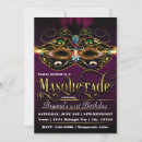Search for purple gold masquerade party invitations Elegant