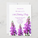 Search for purple white birthday invitations Pink
