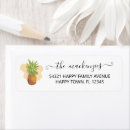 Search for tropical island return address labels Pineapple