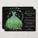 Search for green quinceanera invitations Sparkle