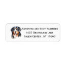 Search for bernese mountain dog return address labels Watercolor