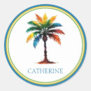 Search for watercolor palm tree stickers Blue