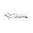 Search for love bird return address labels Hearts