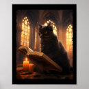 Search for cat reading book posters Moon