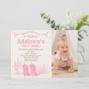 Search for first rodeo invitations Pink