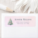 Search for winter party return address labels Girl