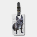 Search for french bulldog luggage tags Flower leaves
