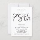 Search for 78th birthday invitations Elegant