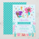 Search for mermaid and unicorn party invitations Under the sea