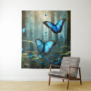Search for tropical butterflies art Blue morpho butterfly