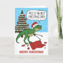 Search for funny dinosaur christmas cards Joke