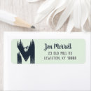 Search for monogram m return address labels Modern