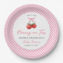 Search for pink gingham plates Mother to be