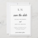Search for monogram save date invitations Modern