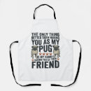 Search for funny pug aprons Puppy